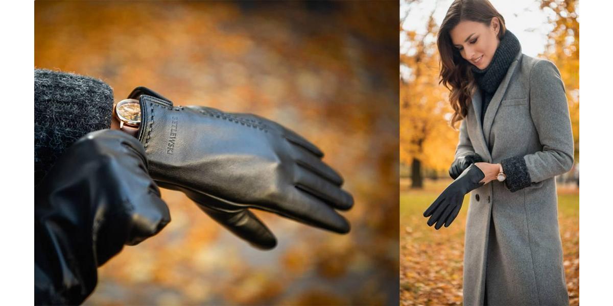 Skórzane rękawiczki zimowe damskie i męskie